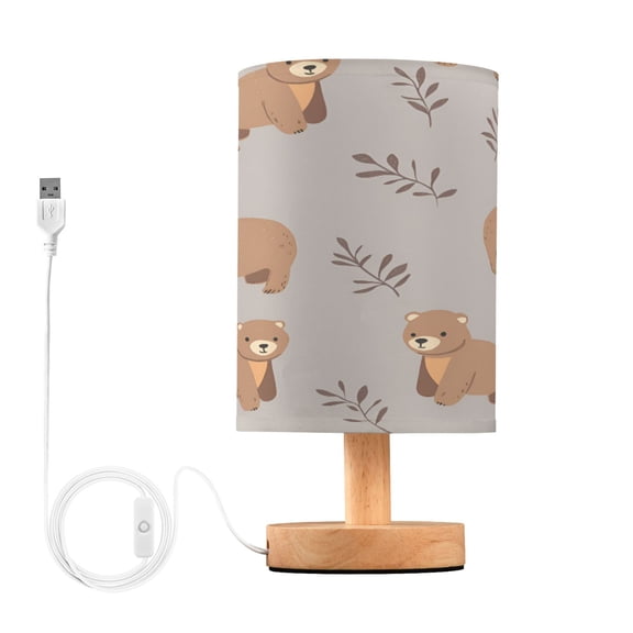 Yayeee Table Lamp for Bedroom Nightstand LED Portable Bedside Warm Light, Cartoon Bear