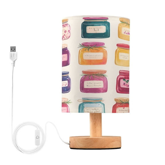 Yayeee Table Lamp for Bedroom Nightstand LED Portable Bedside Warm Light, Colorful Jam