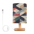 thumbnail image 1 of Yayeee Table Lamp for Bedroom Nightstand LED Portable Bedside Warm Light, Geometric Pattern, 1 of 7