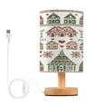 thumbnail image 1 of Yayeee Table Lamp for Bedroom Nightstand LED Portable Bedside Warm Light, Green Nordic Christmas House, 1 of 7