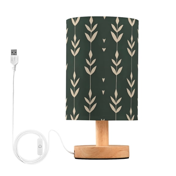 Yayeee Table Lamp for Bedroom Nightstand LED Portable Bedside Warm Light, Green Plants