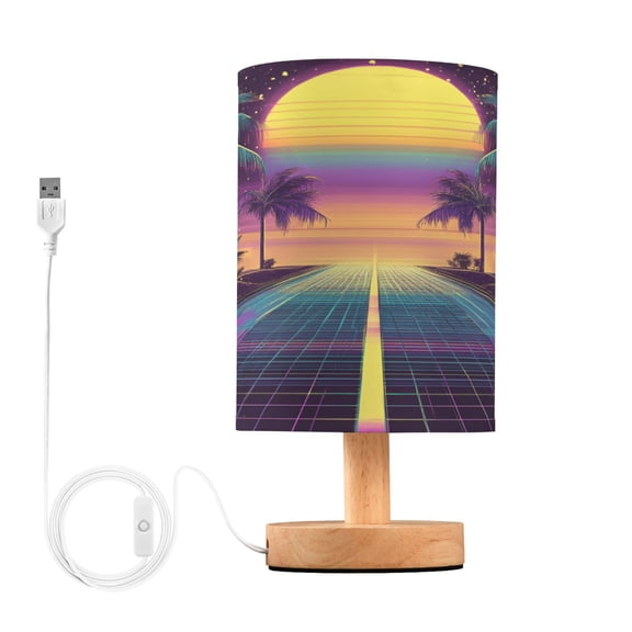 Yayeee Table Lamp for Bedroom Nightstand LED Portable Bedside Warm Light, Neon Road