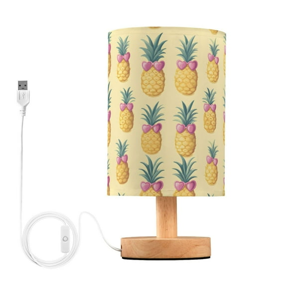 Yayeee Table Lamp for Bedroom Nightstand LED Portable Bedside Warm Light, Pineapple Love