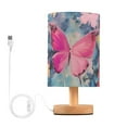 thumbnail image 1 of Yayeee Table Lamp for Bedroom Nightstand LED Portable Bedside Warm Light, Pink Butterfly, 1 of 7