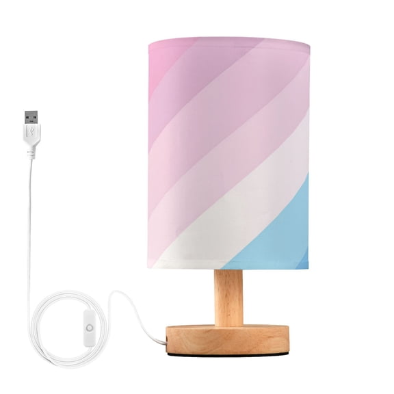 Yayeee Table Lamp for Bedroom Nightstand LED Portable Bedside Warm Light, Pink Gradient