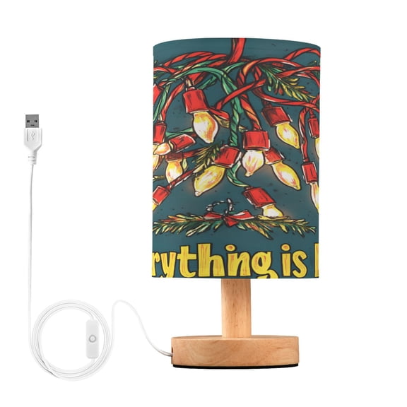 Yayeee Table Lamp for Bedroom Nightstand LED Portable Bedside Warm Light, Red Christmas Light