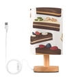 thumbnail image 1 of Yayeee Table Lamp for Bedroom Nightstand LED Portable Bedside Warm Light, White Cakes Pattern, 1 of 7