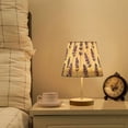 thumbnail image 1 of Yayeee Mini Table Lamp 10.8" Dimmable with Fabric Shade 3 Color Temperatures, Lavender Pattern, 1 of 7