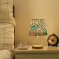 thumbnail image 1 of Yayeee Mini Table Lamp 10.8" Dimmable with Fabric Shade 3 Color Temperatures, Purple Art Pattern, 1 of 7