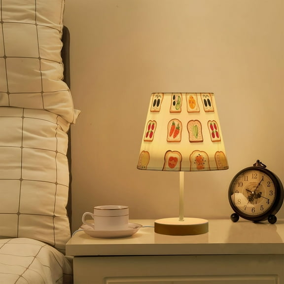 Yayeee Mini Table Lamp 11.8" Dimmable with Fabric Shade 3 Color Temperatures, Various Toasts