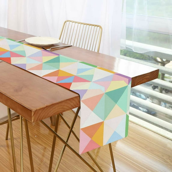 Yayeee Table Runner 70 inches Long Home Kitchen Dinning Party Decoration, Abstract Geometric