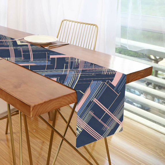 Yayeee Table Runner 70 inches Long Home Kitchen Dinning Party Decoration, Black Stripes