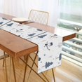 thumbnail image 1 of Yayeee Table Runner 70 inches Long Home Kitchen Dinning Party Decoration, Blue Cartoon Snowmen, 1 of 7
