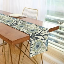 Yayeee Table Runner 70 inches Long Home Kitchen Dinning Party Decoration, Blue Floral Pattern