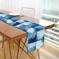 Yayeee Table Runner 70 inches Long Home Kitchen Dinning Party Decoration, Blue Pattern
