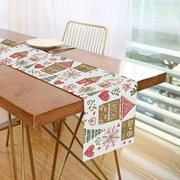 Yayeee Table Runner 70 inches Long Home Kitchen Dinning Party Decoration, Brown Nordic Christmas House