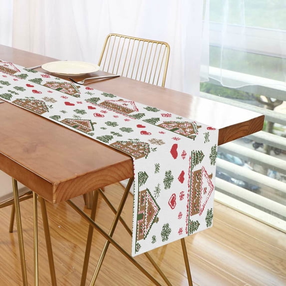 Yayeee Table Runner 70 inches Long Home Kitchen Dinning Party Decoration, Brown Nordic Christmas