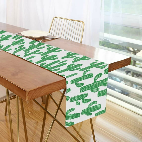 Yayeee Table Runner 70 inches Long Home Kitchen Dinning Party Decoration, Cactus Pattern