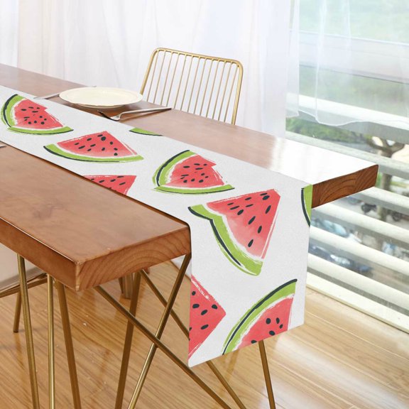 Yayeee Table Runner 70 inches Long Home Kitchen Dinning Party Decoration, Cartoon Watermelon