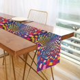 thumbnail image 1 of Yayeee Table Runner 70 inches Long Home Kitchen Dinning Party Decoration, Colorful Wavy Plaid, 1 of 7