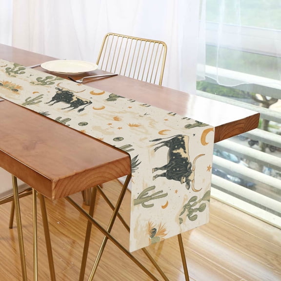 Yayeee Table Runner 70 inches Long Home Kitchen Dinning Party Decoration, Cowboy Pattern