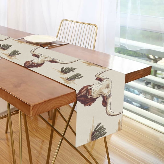 Yayeee Table Runner 70 inches Long Home Kitchen Dinning Party Decoration, Cowboy Pattern
