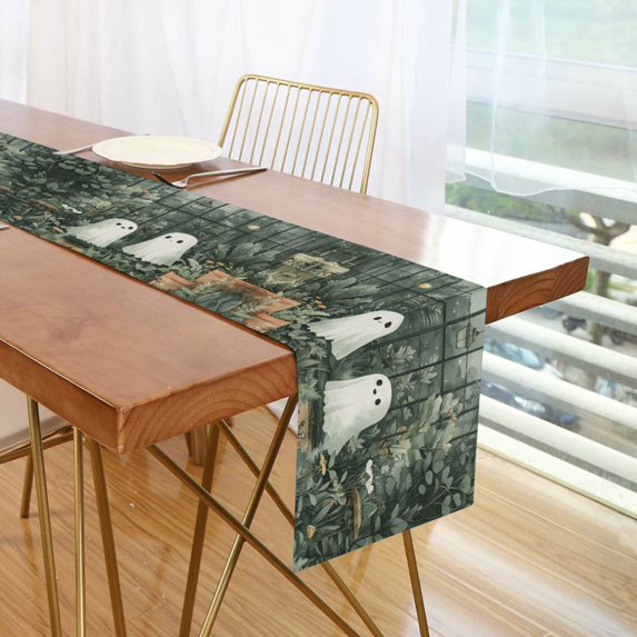 Yayeee Table Runner 70 inches Long Home Kitchen Dinning Party Decoration, Cute Ghosts Playing