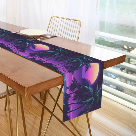 Yayeee Table Runner 70 inches Long Home Kitchen Dinning Party Decoration, Green Digital Art