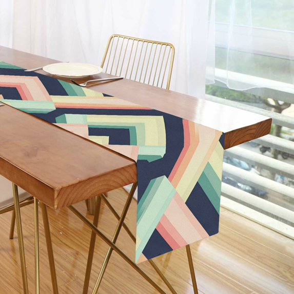 Yayeee Table Runner 70 inches Long Home Kitchen Dinning Party Decoration, Green Stripes
