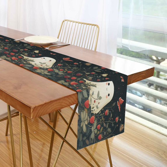 Yayeee Table Runner 70 inches Long Home Kitchen Dinning Party Decoration, Happy Ghost