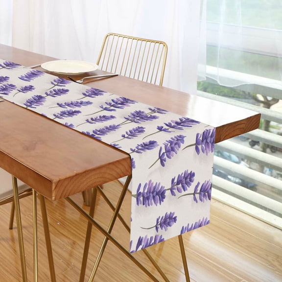 Yayeee Table Runner 70 inches Long Home Kitchen Dinning Party Decoration, Lavender Pattern