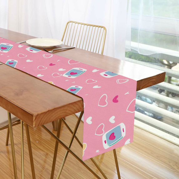 Yayeee Table Runner 70 inches Long Home Kitchen Dinning Party Decoration, Love Connection