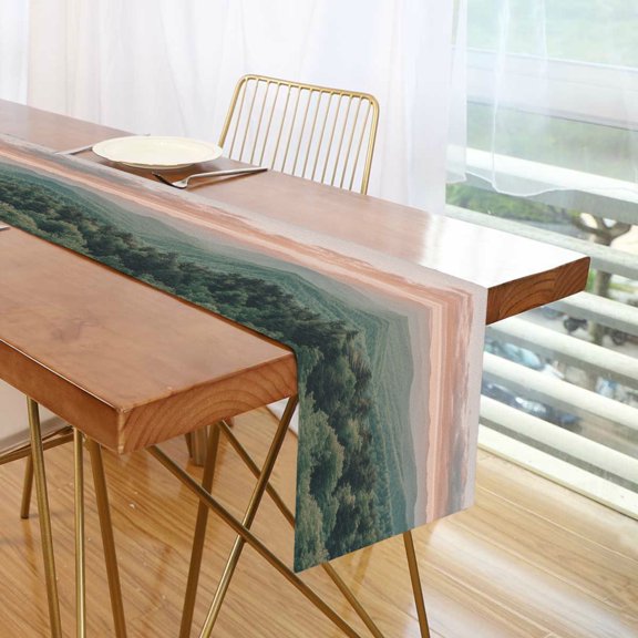 Yayeee Table Runner 70 inches Long Home Kitchen Dinning Party Decoration, Mountains at Dawn