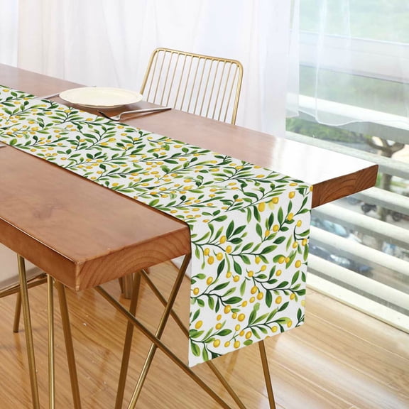 Yayeee Table Runner 70 inches Long Home Kitchen Dinning Party Decoration, Olive Leaf