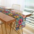 thumbnail image 1 of Yayeee Table Runner 70 inches Long Home Kitchen Dinning Party Decoration, Orange Colorful Flowers, 1 of 7