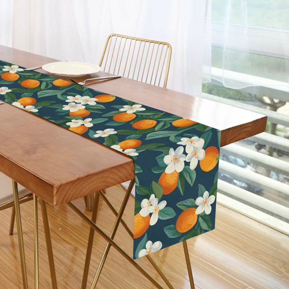 Yayeee Table Runner 70 inches Long Home Kitchen Dinning Party Decoration, Orange Fruit