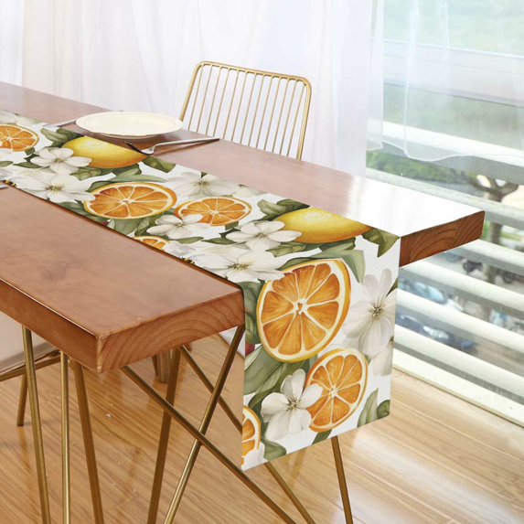 Yayeee Table Runner 70 inches Long Home Kitchen Dinning Party Decoration, Oranges Watercolor