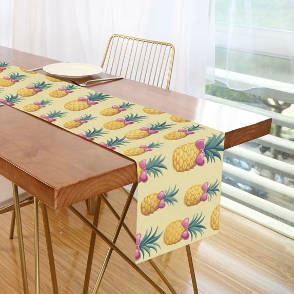 Yayeee Table Runner 70 inches Long Home Kitchen Dinning Party Decoration, Pineapple Love