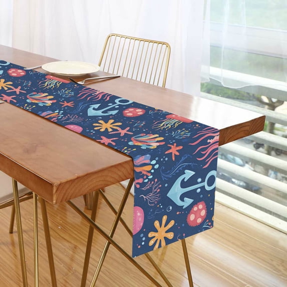 Yayeee Table Runner 70 inches Long Home Kitchen Dinning Party Decoration, Pink Jellyfish