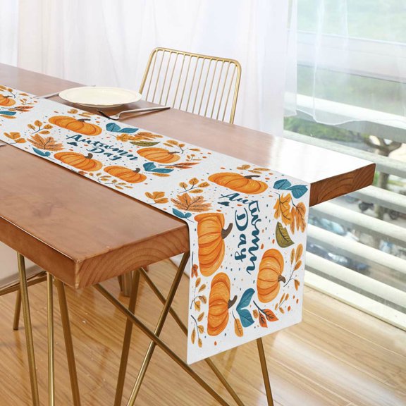 Yayeee Table Runner 70 inches Long Home Kitchen Dinning Party Decoration, Pumpkins Pattern