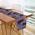 thumbnail image 1 of Yayeee Table Runner 70 inches Long Home Kitchen Dinning Party Decoration, Purple Halloween Black Cat, 1 of 7