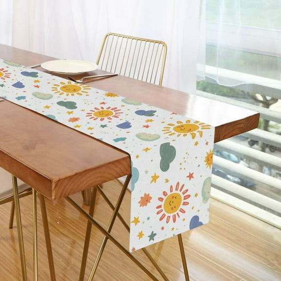 Yayeee Table Runner 70 inches Long Home Kitchen Dinning Party Decoration, Rainbows Pattern