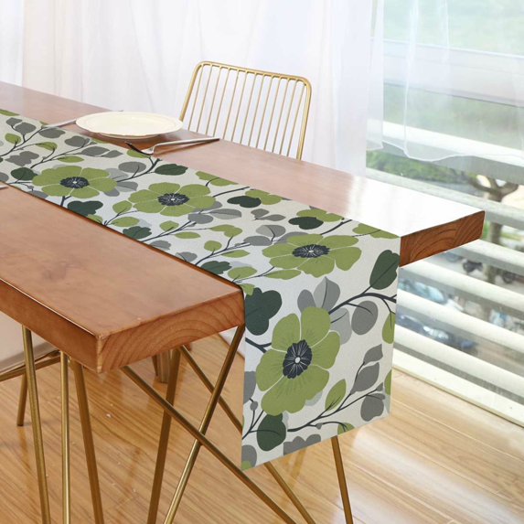 Yayeee Table Runner 70 inches Long Home Kitchen Dinning Party Decoration, Retro Flower Print