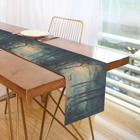 Yayeee Table Runner 70 inches Long Home Kitchen Dinning Party Decoration, Retro Forest