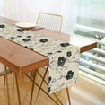 thumbnail image 1 of Yayeee Table Runner 70 inches Long Home Kitchen Dinning Party Decoration, Small Black Flowers, 1 of 7