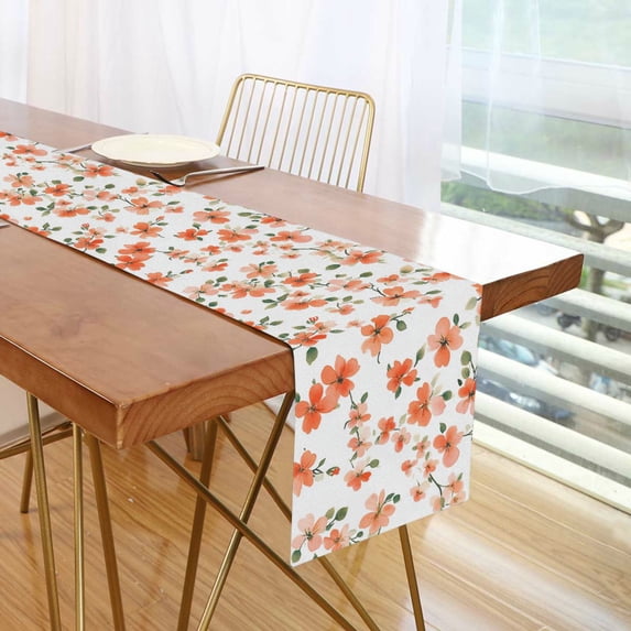 Yayeee Table Runner 70 inches Long Home Kitchen Dinning Party Decoration, Small Floral Blooms