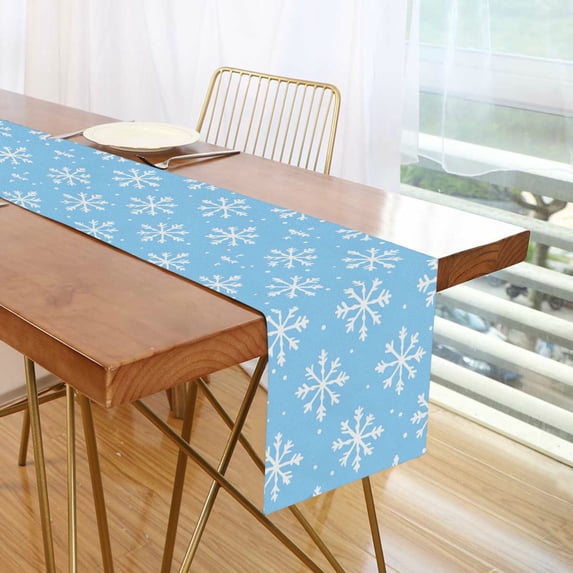 Yayeee Table Runner 70 inches Long Home Kitchen Dinning Party Decoration, Snowflake Pattern