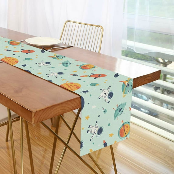 Yayeee Table Runner 70 inches Long Home Kitchen Dinning Party Decoration, Space Patterns