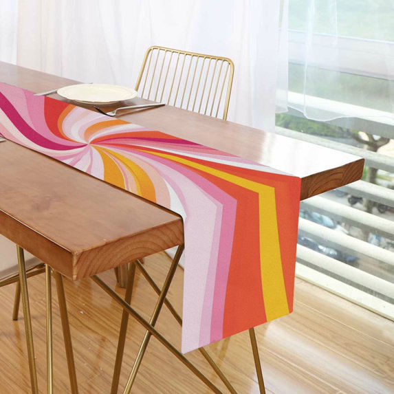 Yayeee Table Runner 70 inches Long Home Kitchen Dinning Party Decoration, Swirling Lines