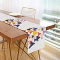 thumbnail image 1 of Yayeee Table Runner 70 inches Long Home Kitchen Dinning Party Decoration, White Abstract Triangles, 1 of 7